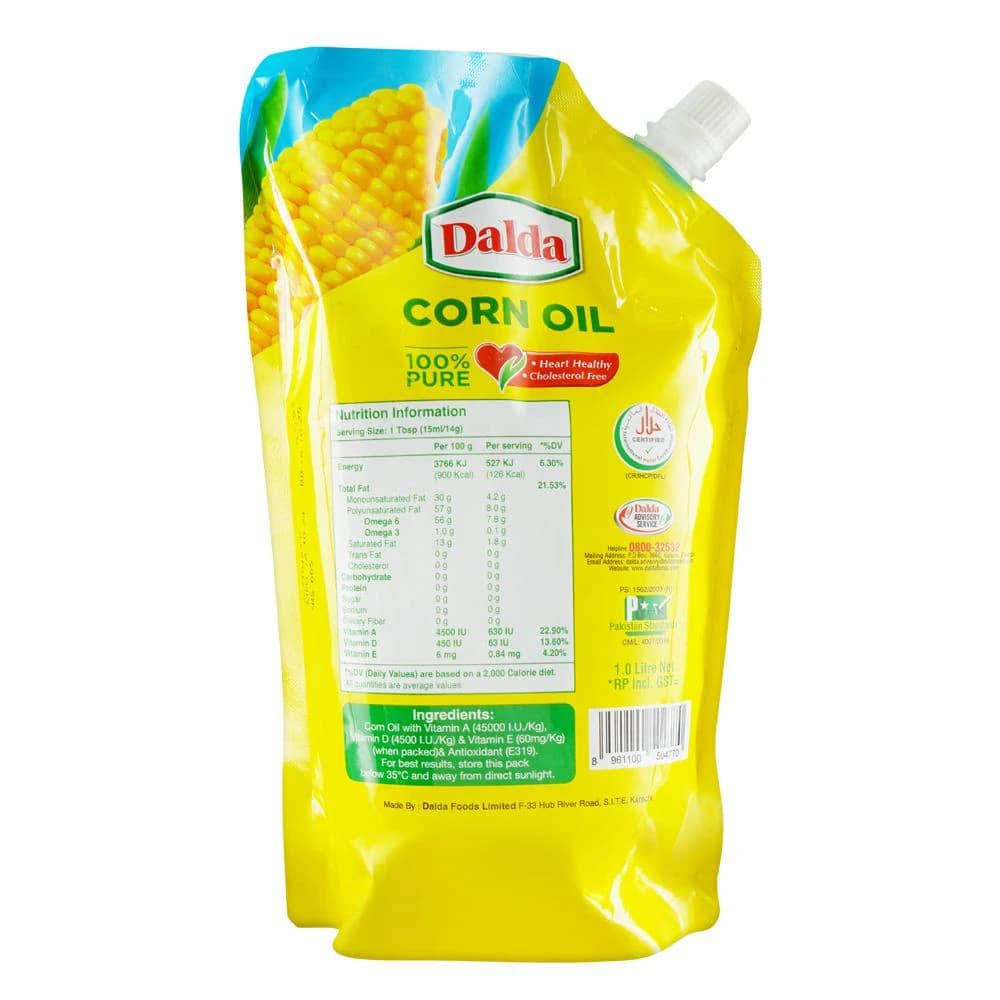 Dalda Corn Oil Standy Pouch 1000ml – Best Price in Pakistan
