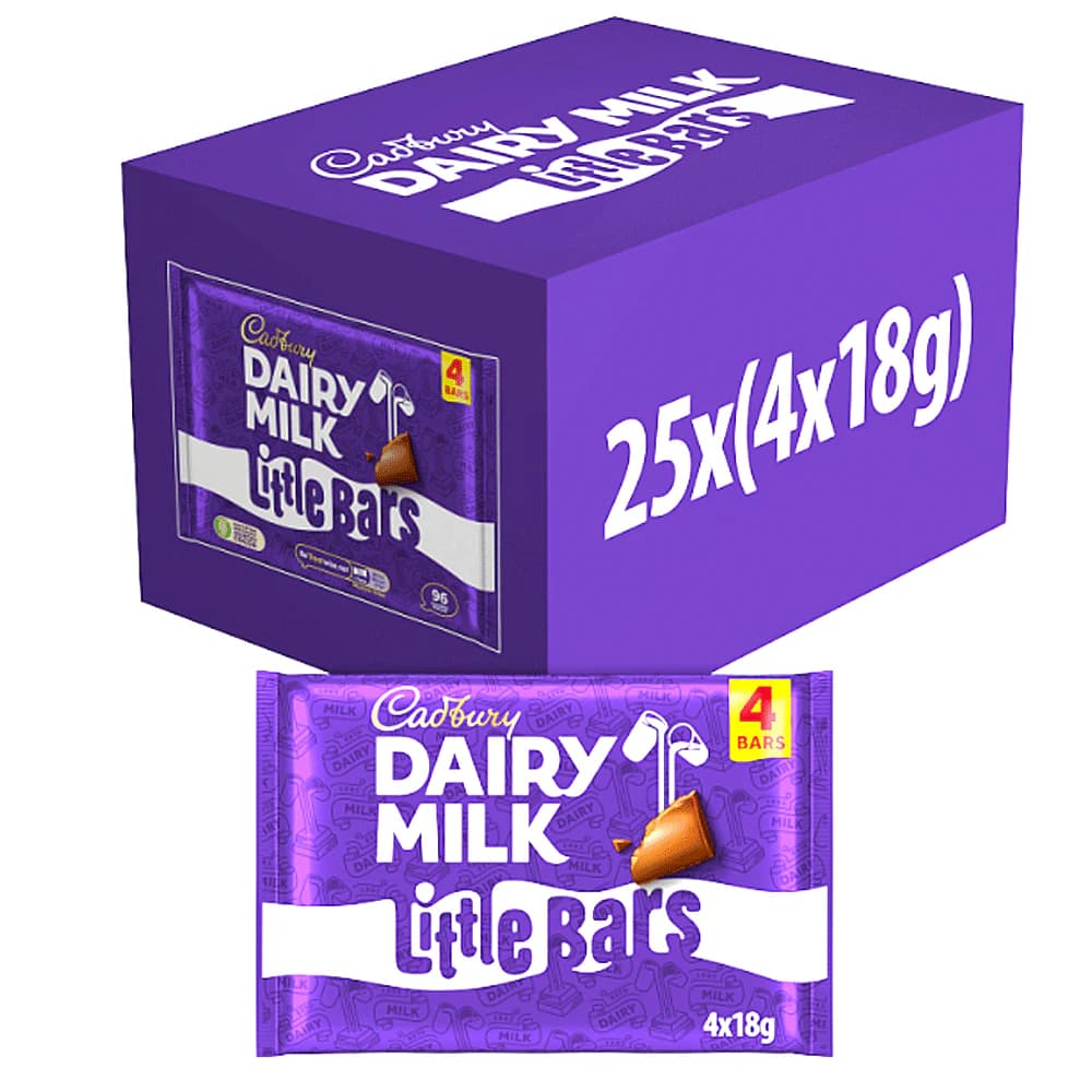 Cadbury Dairy Milk Little Bars Chocolate 4x18g = 72g - Buy Online in Pakistan