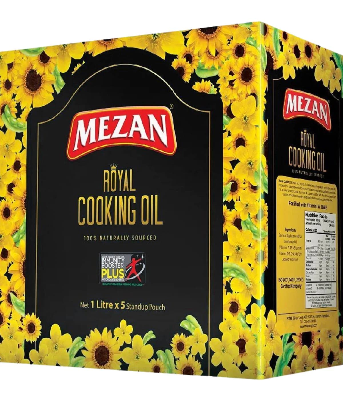 Mezan Royal Cooking Oil 1 Liter Each 5-Pack